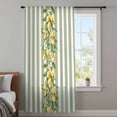thumbnail image 4 of Sage Green Stripes Sheer Curtains 108" Extra Long, Summer Spring Botanical Lemon Leaves Light Filering Curtains, Privacy Drapes Simi Floor to Veiling Curtain for Living Room Bedroom Window Treatment, 4 of 9