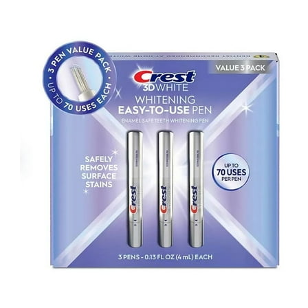 Crest 3DWhite Enamel Safe Teeth Whitening Pens, 0.13 fl. oz., 3 pk.