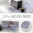 thumbnail image 5 of Evideco French Home Goods Stone Mat Concrete Industrial Gray Diatomaceus Earth Bath Rugs, 24 x 16, Non-Slip Backing, 5 of 8