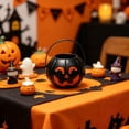 thumbnail image 6 of 6PC Halloween Pumpkin Buckets Candy Basket, Black Candy Bucket for Collecting Treats and Festive Decor, Pumpkin Holder for Halloween Parties,2.8x2.2 Inch, 6 of 7