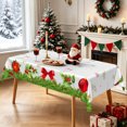 thumbnail image 3 of Nanqianyi Christmas Bow Rectangle Tablecloth,Waterproof Stain Resistant Table Cover For Dining Room Kitchen Party,60x84 Inch, 3 of 5