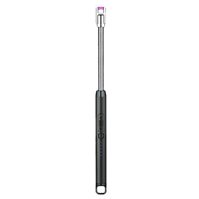 Electric Arc Lighter Rechargeable Pulse Igniter BBQ Kitchen Gas Stove Candle Firework Lighter Bendable Neck Windproof Outdoor Cooking Tool