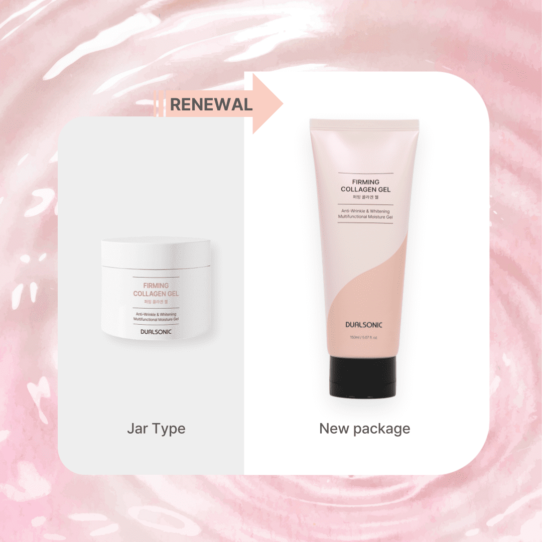 DUALSONIC Firming Collagen Gel for Face&Body-Hydrating, Moisturizing, Beauty Device Booster For All Skin, Microcurrent Face Massager Gel, Hyaluronic Acid, Ceramides, Korean Skin Care, 150ml, 10ea