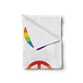 thumbnail image 2 of Pride Soft Flannel Fleece Throw Blanket, Various in Rainbow Colors Peace Hand Signs Heart Shape Gay Community, Cozy Plush for Indoor and Outdoor Use, 50" x 60", Multicolor, by Ambesonne, 2 of 5