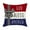 H002- Style B, variant on Heart Decorations, Throw Pillow Covers, 4Th of July Decorations, 18X18 in Linen, God Bless America, Red White Blue, Buffalo Check Bow, Patriotic Decor, Home Decor, 1 Pc
