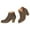 Brown, variant on Suede Fall Boots for Women 2025 Stacked Heeled Booties Round Toe Zipper Heels Casual Ankle Boots