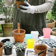 thumbnail image 3 of LEORX 60 Set of Square Plastic Flower Pots for Indoor Planting with Moisture Collection, 3 of 8