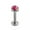 rose red, variant on Opal Lip Bar Labret Ring Internally Threaded Ear Tragus Cartilage Stud Piercing/-rose red-1.2mm/6mm/4mm