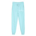 thumbnail image 4 of Makaor Joggers for Women with Pockets Solid Baggy Fleece Athletic Pants with Elastic Waist Sky Blue XL, 4 of 4