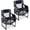 Black, variant on Heavy Duty Outdoor Camping Chair for Adults, Portable Folding Lawn Chair with Cup Holder, Side Pocket, Bottle Opener, Mesh Storage Shelf, Sturdy Metal Frame for Hiking, Fishing (2,Black)