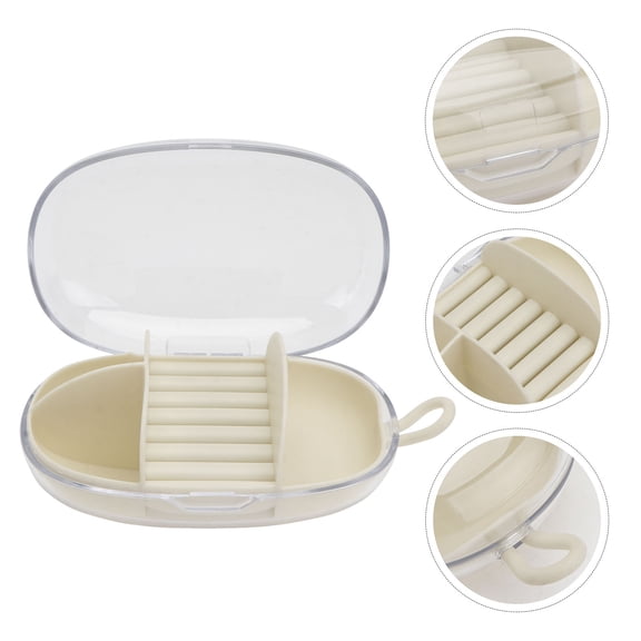 LEORX Travel Jewelry Organizer Jewelry Case Travel White 1Pcs