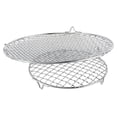 thumbnail image 3 of Stainless Steel Round Grid Net Barbecue Net Baking Tray Bbq Grid With Legs, 3 of 4