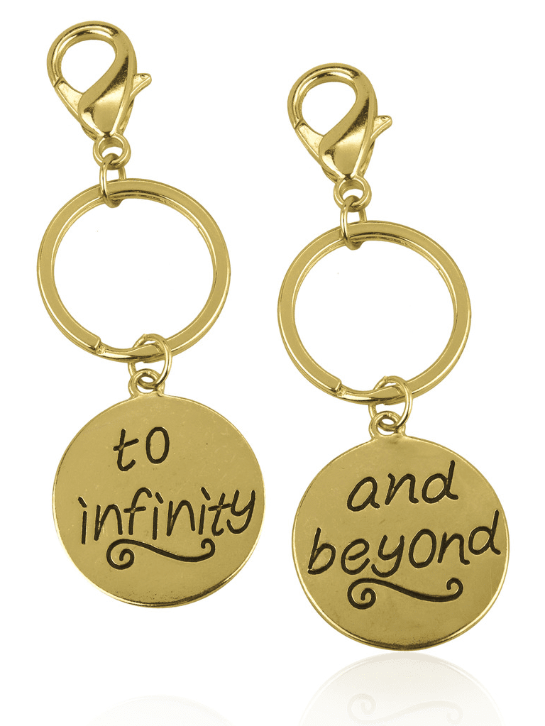 Lux Accessories To Infinity And Beyond Bff Best Friends Forever Matching Keychain Set 2 Pc 0966