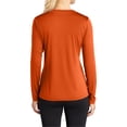 thumbnail image 2 of Mafoose Women's Long Sleeve Competitor V-Neck Tee Deep Orange 4X-Large, 2 of 5