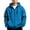 Blue, variant on Casual Hooded Jackets for Men Zip Up Long Sleeve Solid Color Going Out Jacket