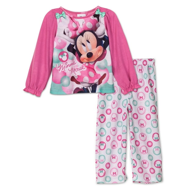 Disney Pyjama Minnie Mouse Manches Longues et Pantalons Ensemble de Vêtements de Nuit