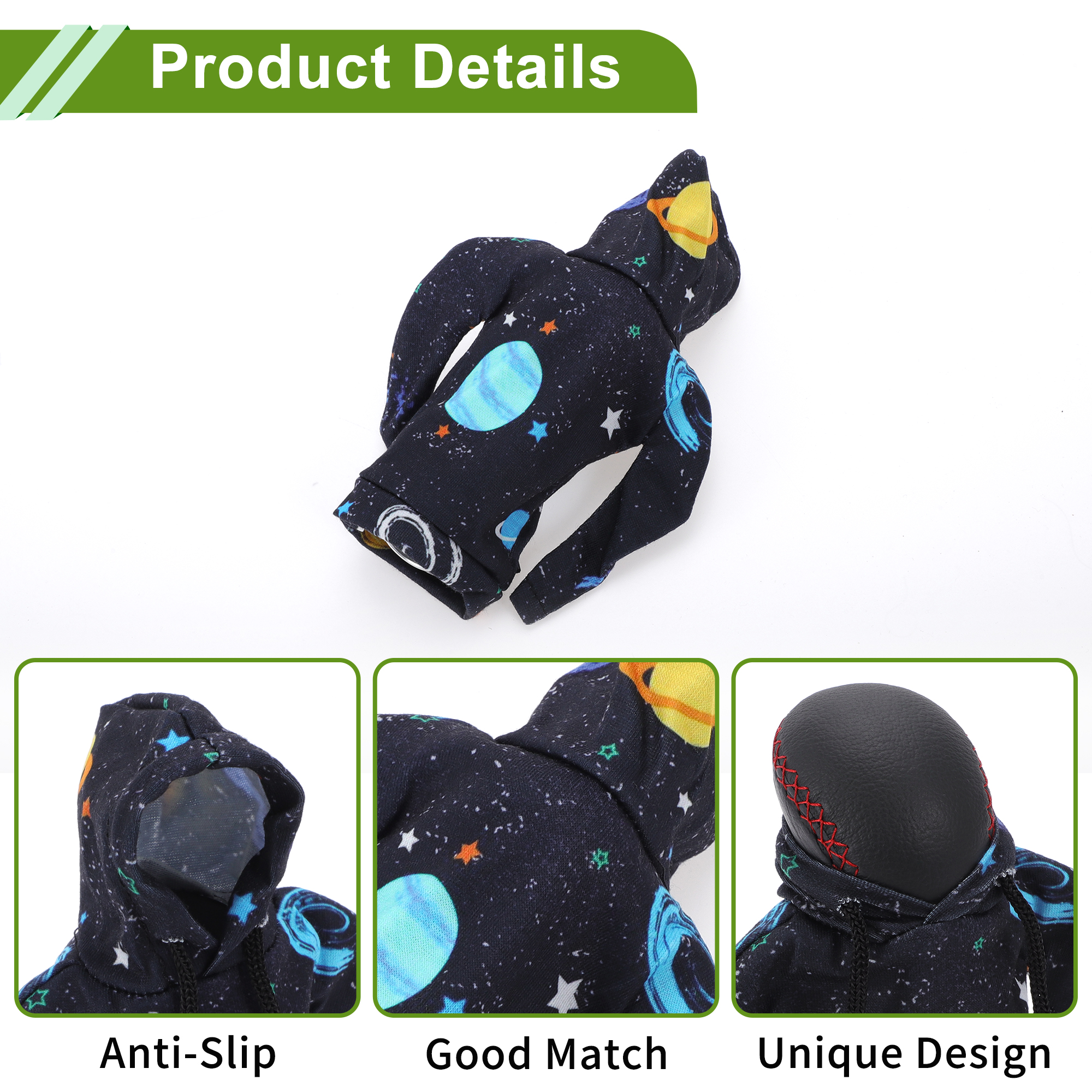 Unique Bargains Universal Gear Shift Knob Cover Decoration Stick Shifting Handle Protector