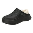 thumbnail image 3 of Yindaity Womens Bedroom Slippers Women's Shearling Genuine Suede Slippers, Memory Foam Australian Sheepskin Waterproof Indoor Outdoor House Shoes with Rubber Sole(BK1,15.99), 3 of 9