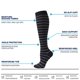 thumbnail image 3 of Dinheiro Calcetines de compresión para mujeres y hombres Manguera de soporte de circulación hasta la rodilla para correr, Sportsgray, 3 of 5