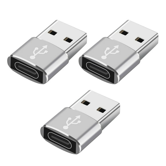 KAKOWELY 3pcs USB-C to USB Adapter USB 3.0 to USB-C Converter for Phone Tablet Laptop,0.91"X0.59"X0.39"