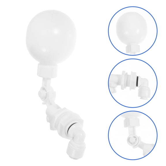 Homoyoyo 2Pcs Automatic Water Float Valve White Plastic Quick Connect Valve for Tank Fill Control