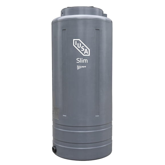Tinaco de Agua IUSA 1100 L Slim Tricapa Gris Alta Resistencia para Uso Doméstico