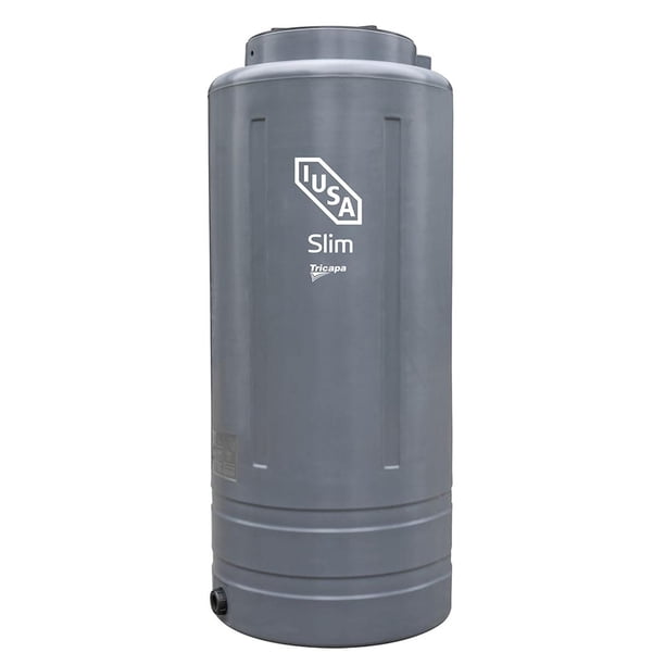 Tinaco de Agua IUSA 1100 L Slim Tricapa Gris Alta Resistencia para Uso Doméstico