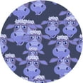 thumbnail image 1 of Ahgly Company Machine Washable Indoor Round Transitional Purple Mimosa Purple Area Rugs, 4' Round, 1 of 7