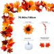 thumbnail image 3 of Oioii Fall Leaf Garland, Artificial Maple Leaf Autumn Garland Fall Leaves Hanging Vines Fall Maple Leaves Thanksgiving Decor for Home Wedding Fireplace Party, 3 of 6