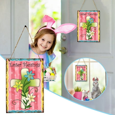 

DTBPRQ Easter Decorations Wooden Letters Easter Bunny Decoration Creative Pendant Decoration Easter Basket Stuffers Easter Ornaments for Home Outdoors Indoors