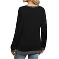 thumbnail image 4 of Fantaslook Sweatshirt for Women Long Sleeve Tunic Tops Color Block Crewneck Sweatshirts Side Split, 4 of 7