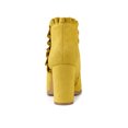 thumbnail image 2 of Unique Bargains Women's Ruffle Chunky Heel Ankle Boots, 2 of 8
