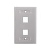 C2G 03410 One Keystone Single Gang Wall Plate, White