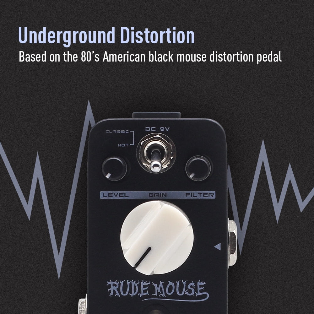 SONICAKE Underground Overdrive Distortion Fuzz Guitar Effects Pedal Rude Mouse