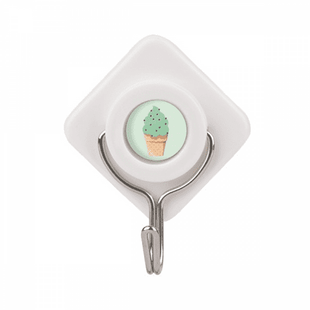 

Green Oatmeal Ice Illustration Adhesive Wall Hooks Hanging Self Sticky