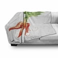 thumbnail image 3 of Vegetable Art Soft Flannel Fleece Blanket, Paintbrush Style Carrot Roots Fresh Grunge Watercolor Autumn Harvest, Cozy Plush for Indoor and Outdoor Use, 60" x 80", Orange Green White, by Ambesonne, 3 of 6