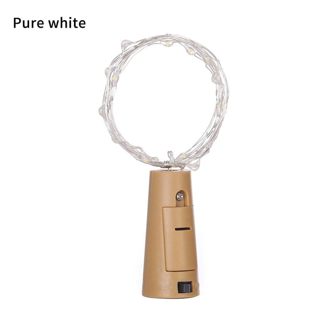 Bewildely Paquete de 10 luces solares para botellas de vino, 20 luces LED solares de corcho, guirnalda de luces de hadas de alambre de cobre para Iluminación y accesorios No.02 Bewildely HA005656-02