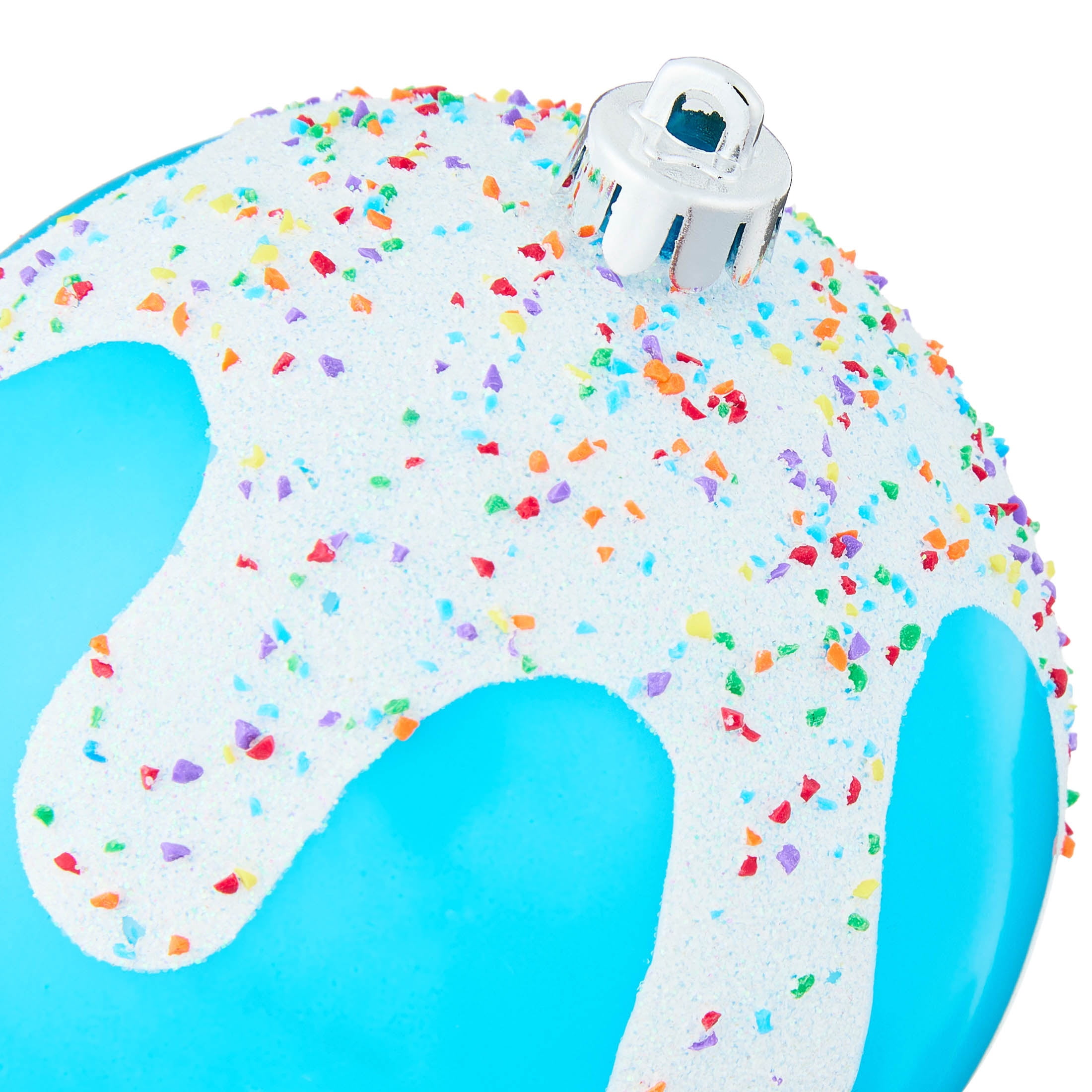 4-Count Blue Candy Ball Shatterproof Christmas Ornaments, 4", by Holiday Time