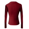 thumbnail image 5 of QASIEATN Sweaters for Graceful Women Fashion, Autumn and Winter Warm V Neck Low Neck Belted Long Sleeved Base Shirt, Womens Fall Tops, 5 of 5