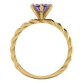 thumbnail image 4 of Solitaire Engagement Ring for Women - 2ct Simulated Alexandrite in 18K Yellow Gold Promise Ring, 4 of 6