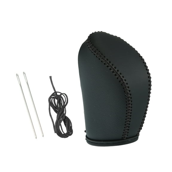 Black Gear Shift Knob Cover Automatic Transmission Boots Shifter Lever Faux Leather Sheath for Nissan Altima 2013-2018