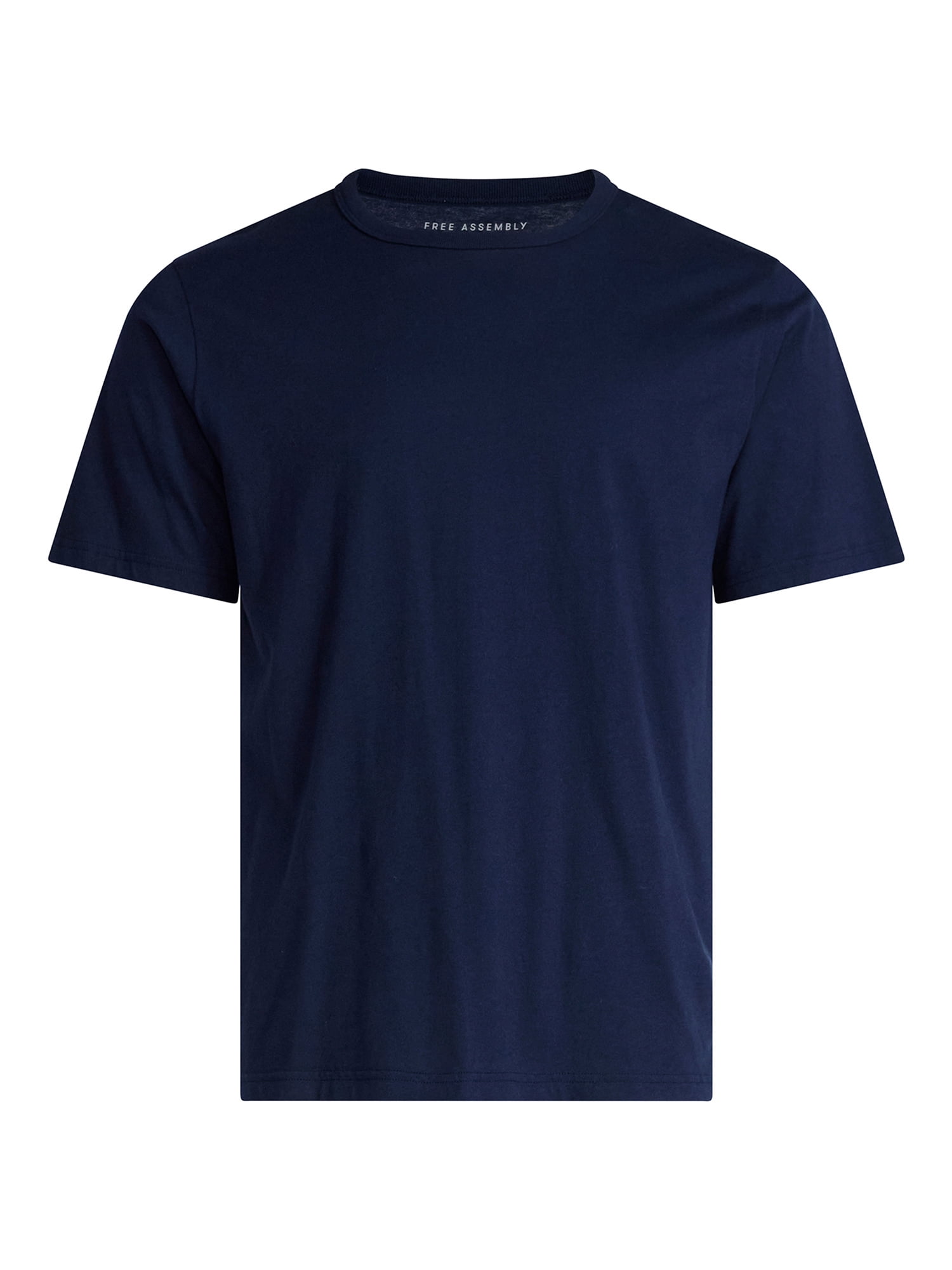 Free Assembly Men’s Everyday Cotton Tee with Short Sleeves, Sizes S-3XL