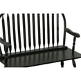 thumbnail image 6 of Contemporary Home Living Windsor-Style Arched Back Wood Bench - 44" - Antique Black, 6 of 9