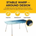 thumbnail image 4 of Blue Ombre Table Cloths for 8 Foot Rectangle Tables, Coastal Beach Modern Abstract Art Patio Waterproof Elastic Fitted Tablecloths, Washable Rectangular Table Cover for Camping, 4 of 8