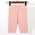 thumbnail image 4 of Teen Girls Shorts Elastic High Waist Slim Shorts Breathable Summer Sport Dance Wear Solid Color Yoga Athletic Short Pants Pink 12-14 Years, 4 of 5
