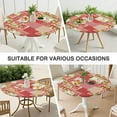 thumbnail image 7 of Pioneer Flower Floral Print Pattern Round Fitted Tablecloth with Elastic Edge,Dining Table Cover Waterproof,Outdoor Round Tablecloth for Camping,Dining,Indoor and Outdoor, 7 of 7