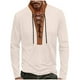 thumbnail image 2 of Blusa y camisa de manga larga con cuello alto para hombre, estilo casual, a la moda, de color sólido, transpirable, de manga larga, con cuello alto y cordón, blusa de poliéster para hombre, 2 of 6