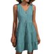 thumbnail image 1 of Vestido informal, vestidos de mujer, vestido plisado con escote en V, vestido sin mangas para mujer, características líderes en su clase, 1 of 6