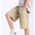 thumbnail image 6 of WAVSUF Baggy Shorts for Boys, Stretchable Elastic Waist Trendy Soft Sun Protection Breathable Shorts Khaki Size 11-12, 6 of 6