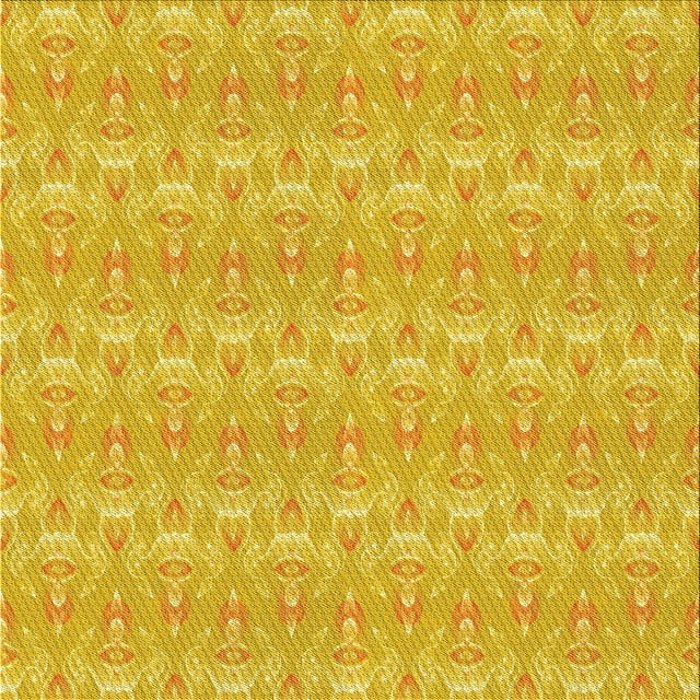 Ahgly Company Tapis de Zone Carré Jaune Transitionnel Lavable en Machine, 6 Pieds Carré